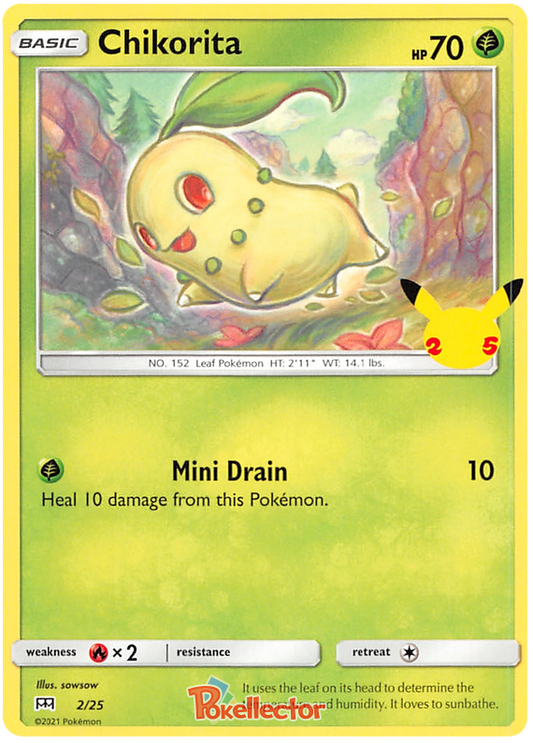 Sword and Shield McDonald's 25th Anniversary 02  Chikorita