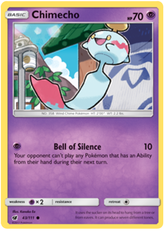 Sun and Moon Crimson Invasion 043  Chimecho
