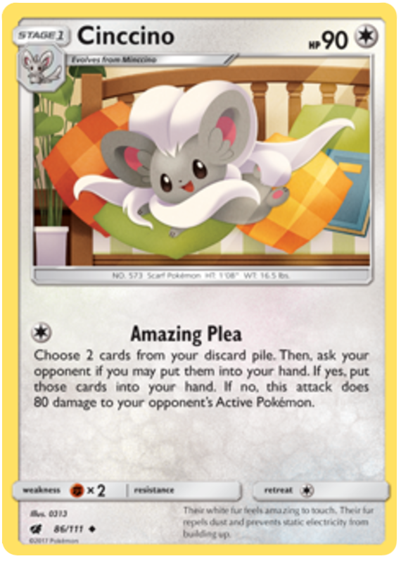 Sun and Moon Crimson Invasion 086  Cinccino
