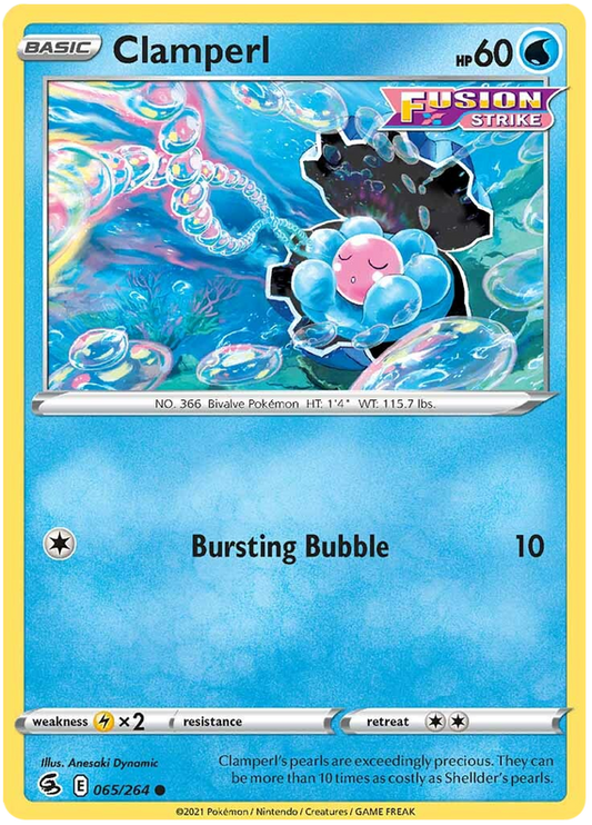 Sword and Shield Fusion Strike 065  Clamperl