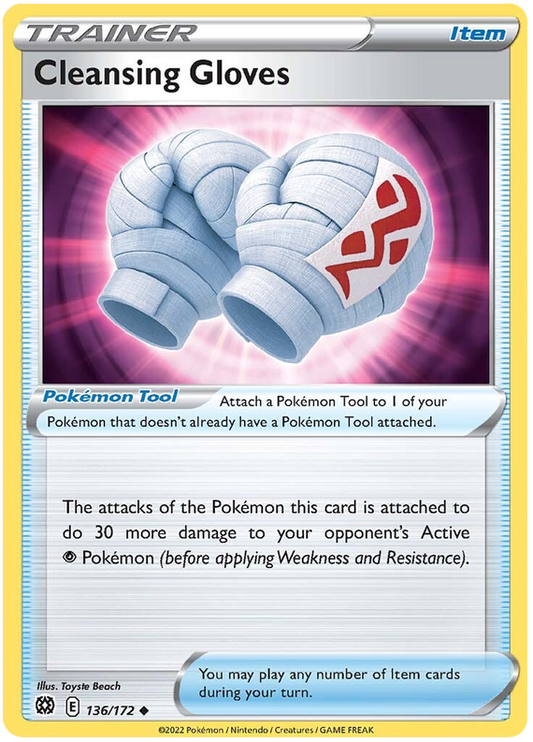 Sword and Shield Brilliant Stars 136  Cleansing Gloves