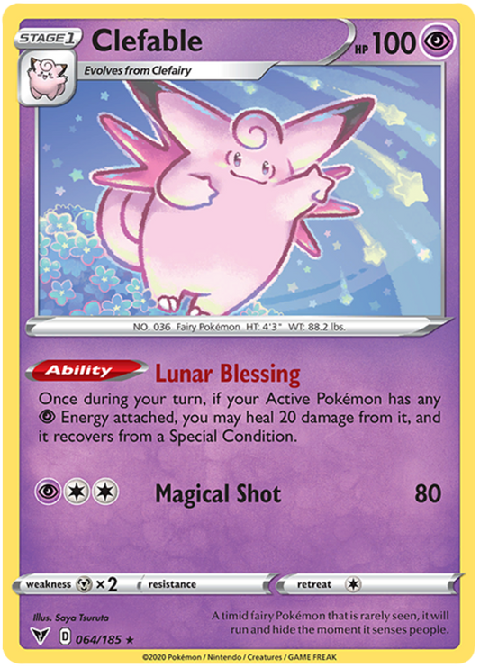 Sword and Shield Vivid Voltage 064  Clefable
