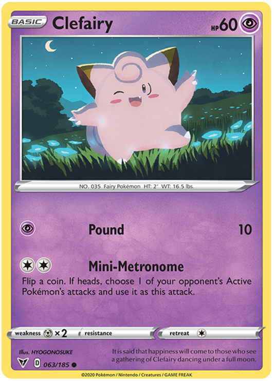 Sword and Shield Vivid Voltage 063  Clefairy