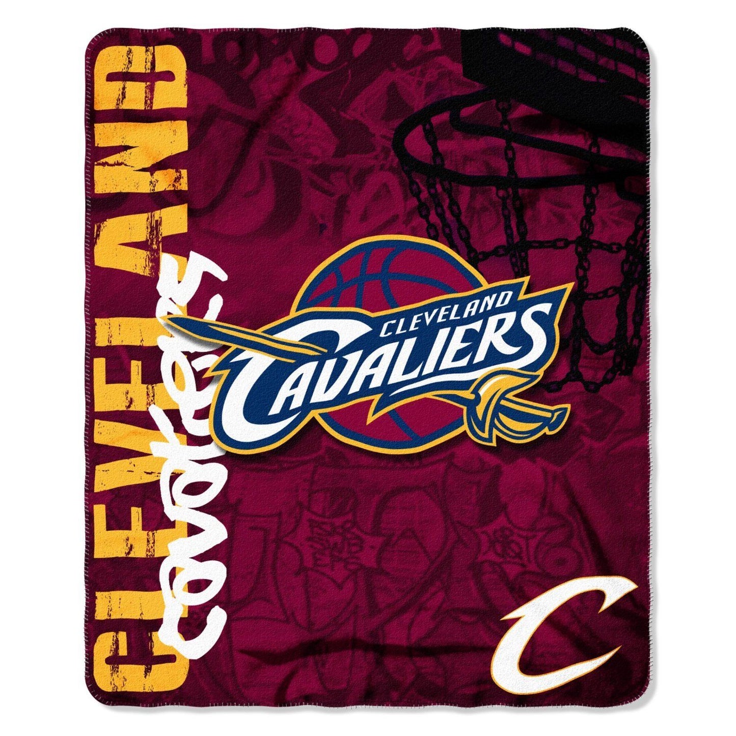 Cleveland Cavaliers Hard Knocks Fleece Throw 50x60"