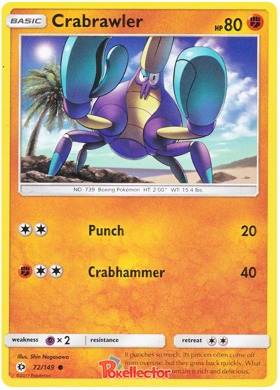 Sun and Moon Sun & Moon 072  Crabrawler