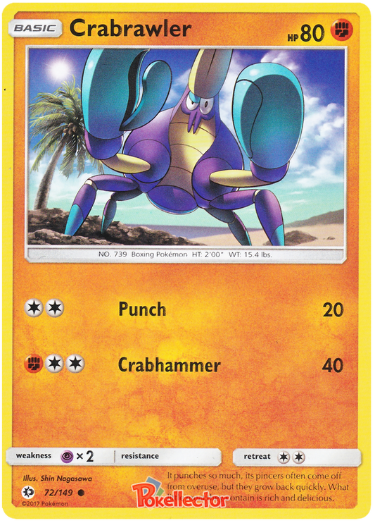 Sun and Moon Sun & Moon 072  Crabrawler