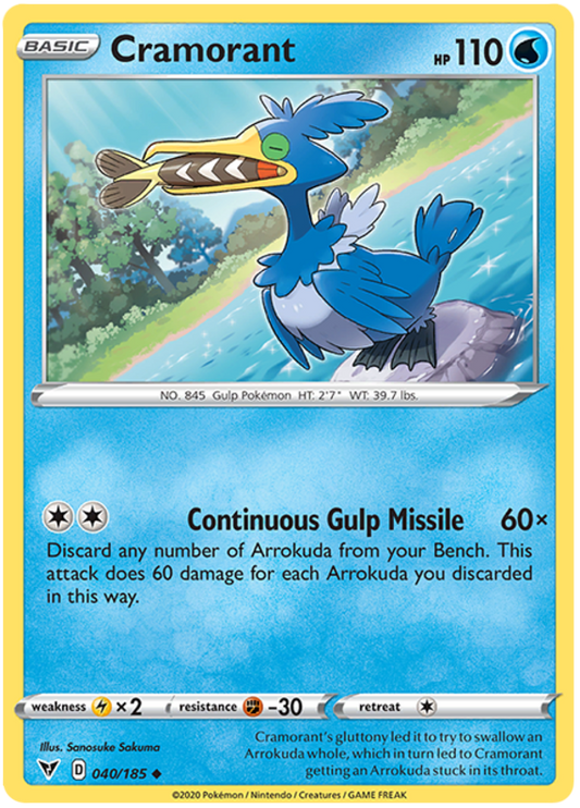 Sword and Shield Vivid Voltage 040  Cramorant