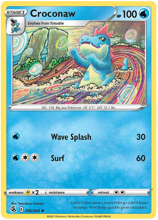 Sword and Shield Fusion Strike 056  Croconaw