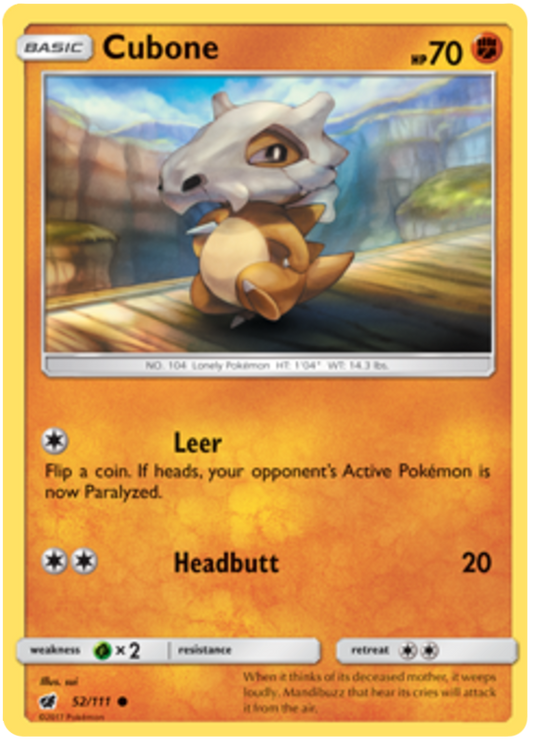 Sun and Moon Crimson Invasion 052  Cubone