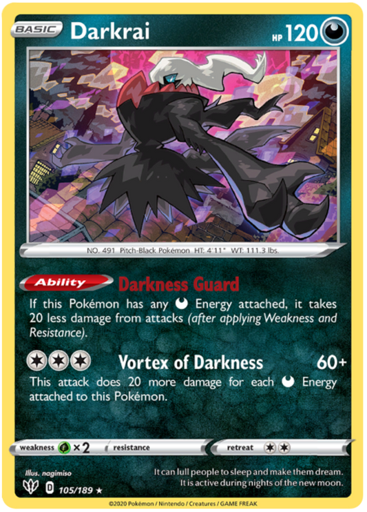 Sword and Shield Darkness Ablaze 105  Darkrai