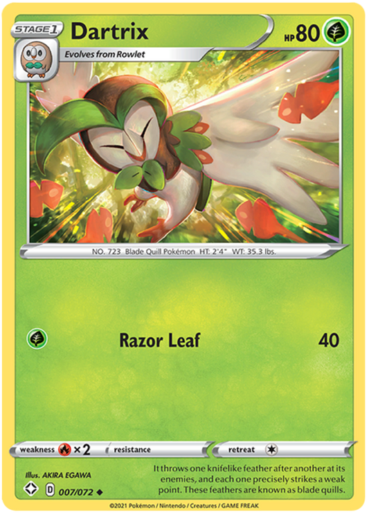 Sword and Shield Shining Fates 007  Dartrix