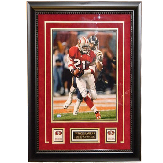Deion Sanders Signed Autographed 8x10 Frame