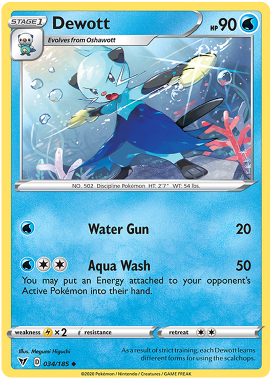 Sword and Shield Vivid Voltage 034  Dewott