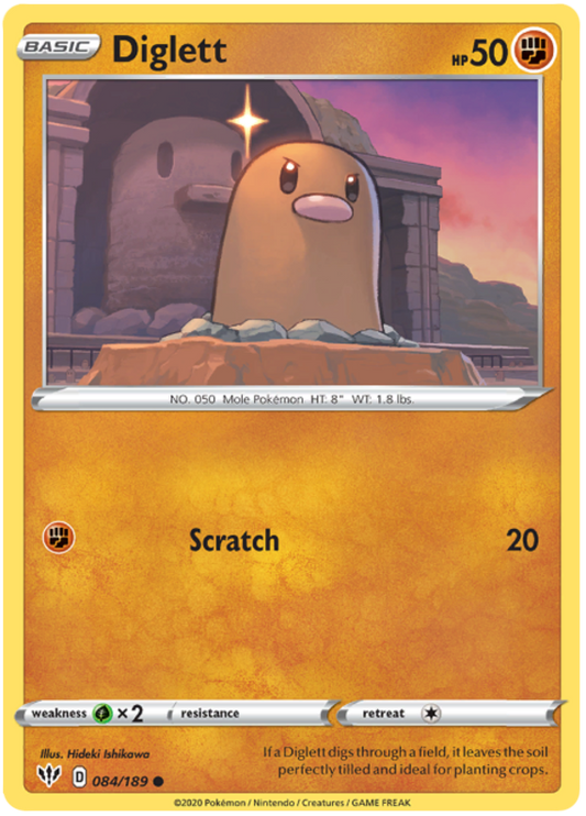 Sword and Shield Darkness Ablaze 084  Diglett