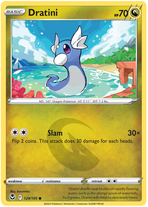Sword and Shield Silver Tempest 129  Dratini