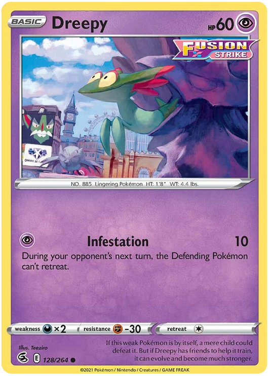 Sword and Shield Fusion Strike 128  Dreepy