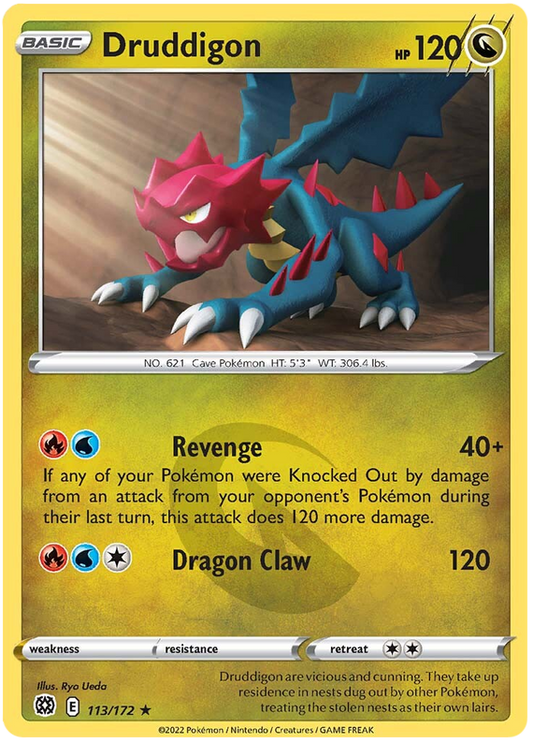 Sword and Shield Brilliant Stars 113  Druddigon