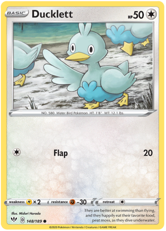 Sword and Shield Darkness Ablaze 148  Ducklett