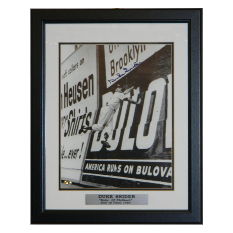 Duke Snider Autographed 11x14 Framed