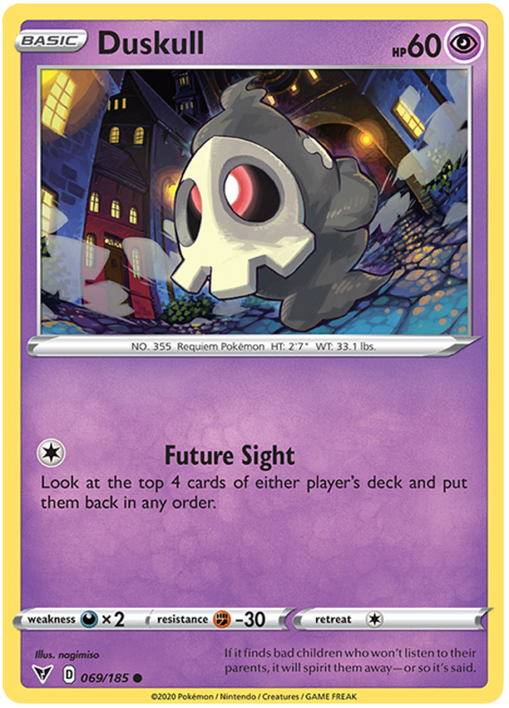 Sword and Shield Vivid Voltage 069  Duskull
