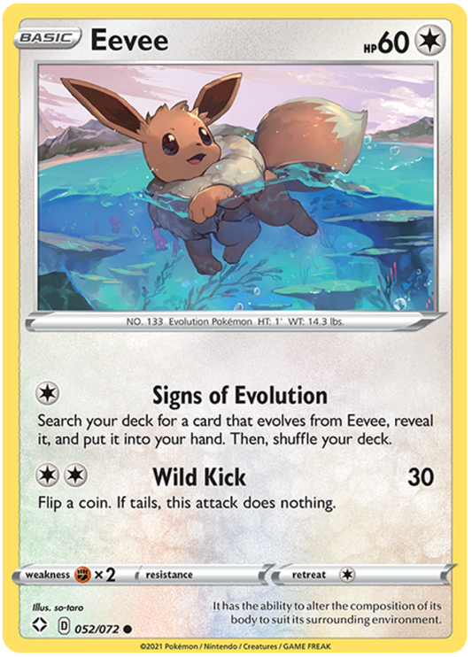 Sword and Shield Shining Fates 052  Eevee