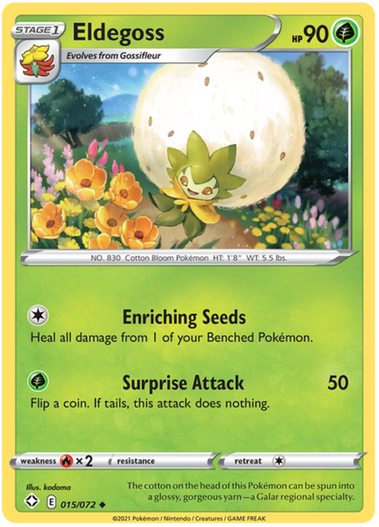 Sword and Shield Shining Fates 015  Eldegoss