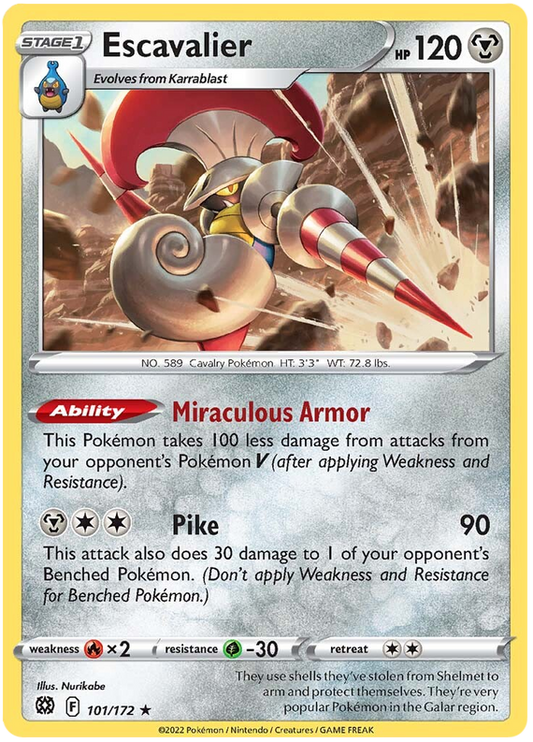 Sword and Shield Brilliant Stars 101  Escavalier