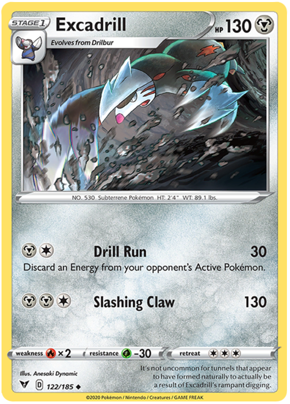 Sword and Shield Vivid Voltage 122  Excadrill