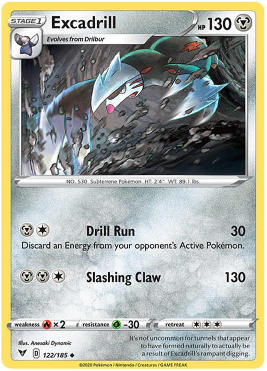 Sword and Shield Vivid Voltage 122  Excadrill