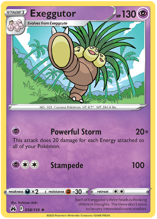 Sword and Shield Crown Zenith #58 Exeggutor