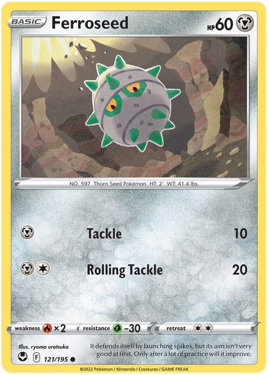 Sword and Shield Silver Tempest 121  Ferroseed