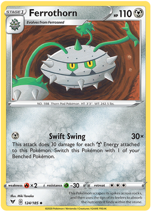 Sword and Shield Vivid Voltage 124  Ferrothorn