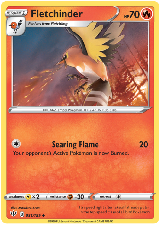 Sword and Shield Darkness Ablaze 031  Fletchinder