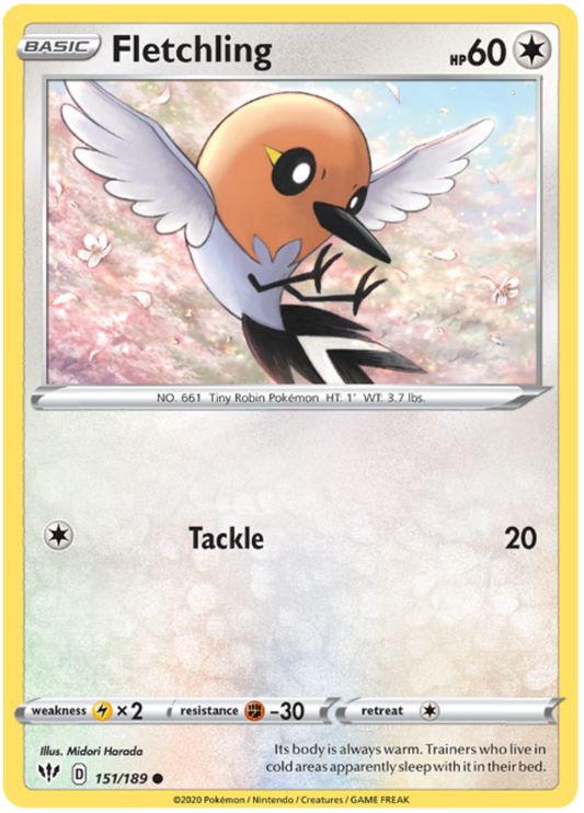 Sword and Shield Darkness Ablaze 151  Fletchling