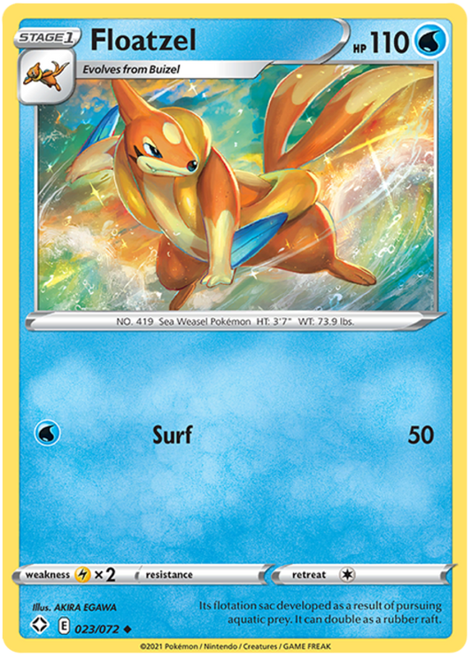 Sword and Shield Shining Fates 023  Floatzel