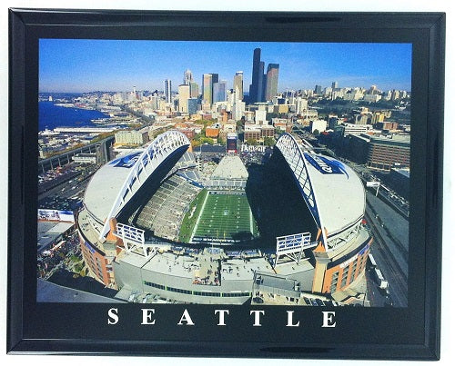 Seattle Seahawks "Qwest Field" 8"x10" Poster Print - Framed