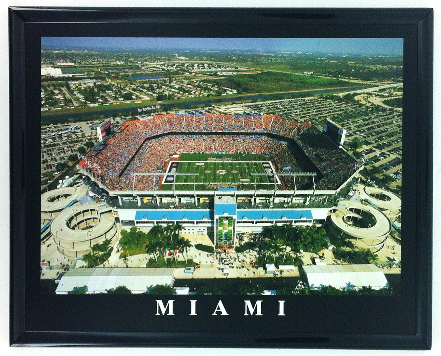 Miami Dolphins 'Pro Player Stadium' 8"x10" Poster Print - Framed