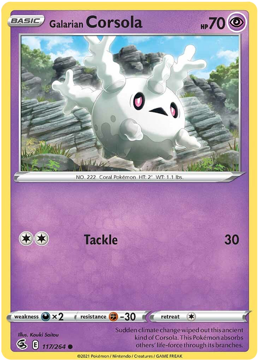 Sword and Shield Fusion Strike 117  Galarian Corsola