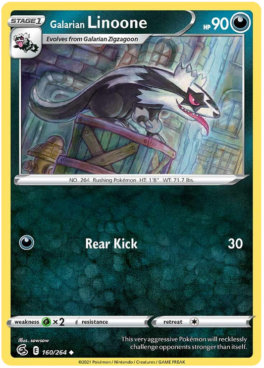 Sword and Shield Fusion Strike 160  Galarian Linoone