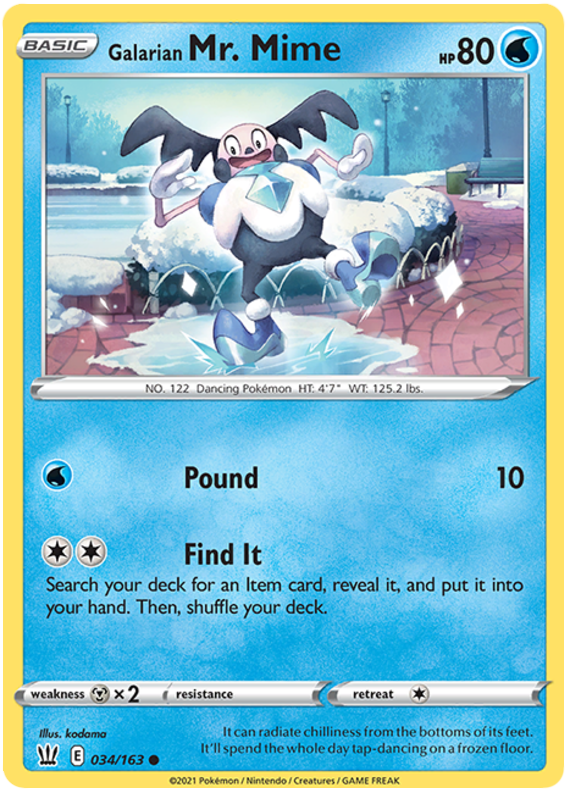 Sword and Shield Battle Styles 034  Galarian Mr. Mime