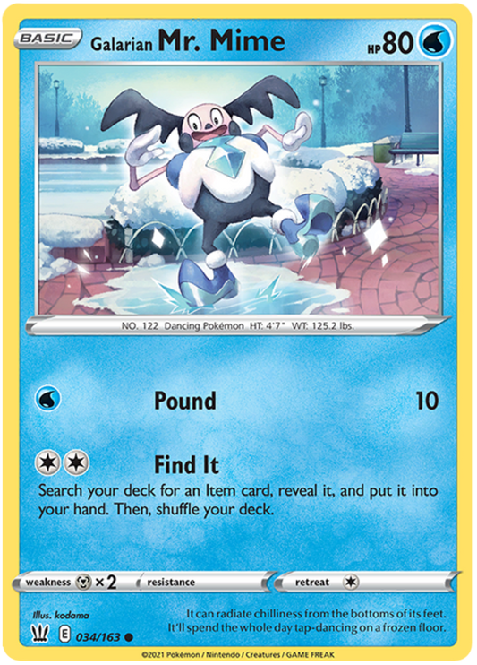 Sword and Shield Battle Styles 034  Galarian Mr. Mime