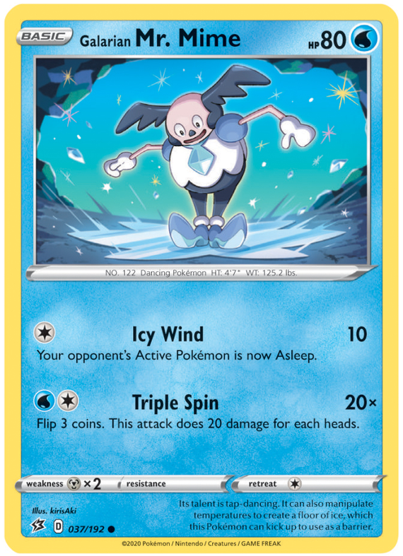 Sword and Shield Rebel Clash 037  Galarian Mr. Mime