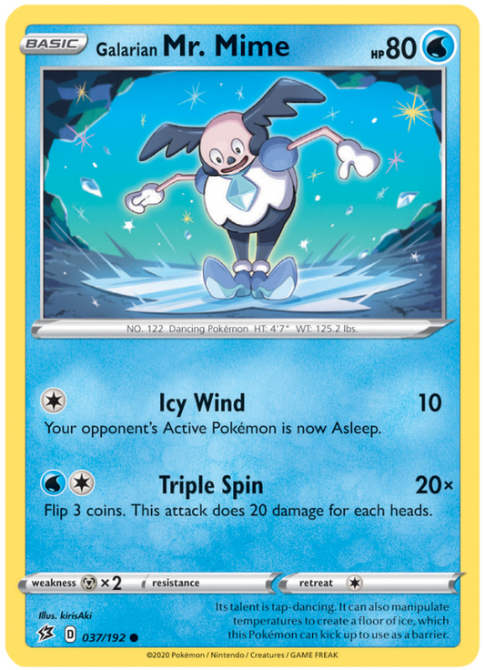 Sword and Shield Rebel Clash 037  Galarian Mr. Mime