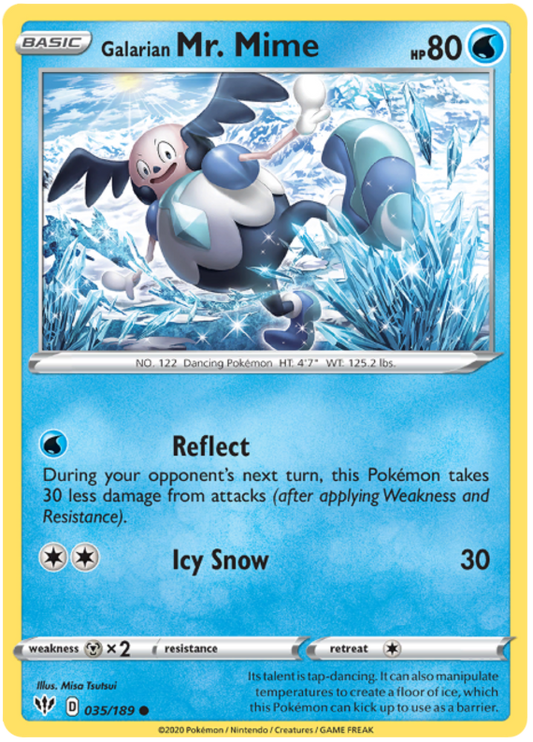 Sword and Shield Darkness Ablaze 035  Galarian Mr. Mime