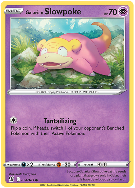 Sword and Shield Battle Styles 054  Galarian Slowpoke