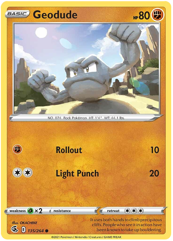 Sword and Shield Fusion Strike 135  Geodude