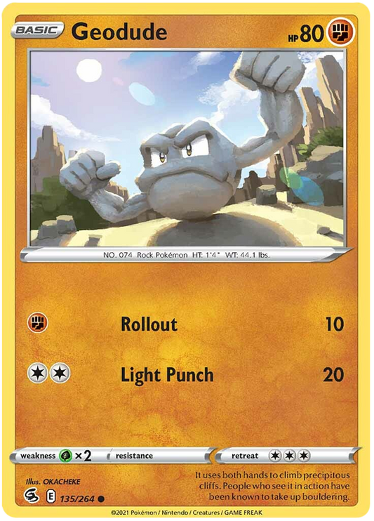 Sword and Shield Fusion Strike 135  Geodude