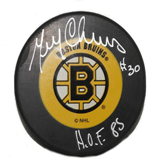 Gerry Cheevers Signed Autographed Puck