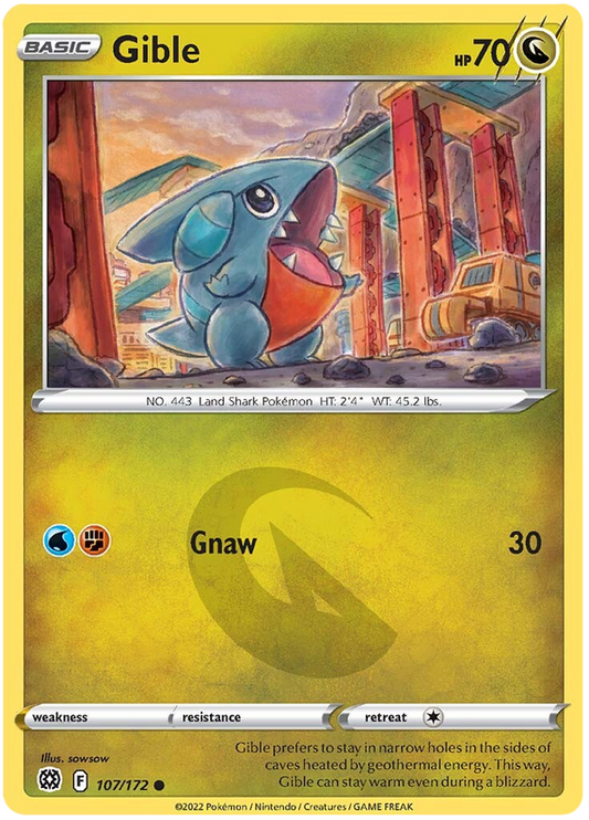 Sword and Shield Brilliant Stars 107  Gible