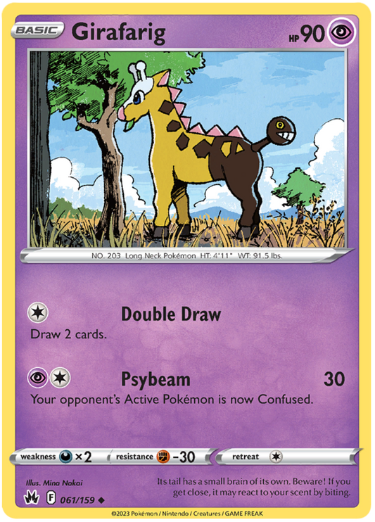 Sword and Shield Crown Zenith #61 Girafarig